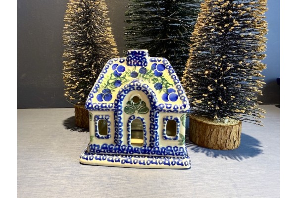 A07 Bunzlau Kerst huisje 15cm 1413 Waxinelichthouder A07 Bunzlau Kerst huisje 15cm 1413 Waxinelichthouder